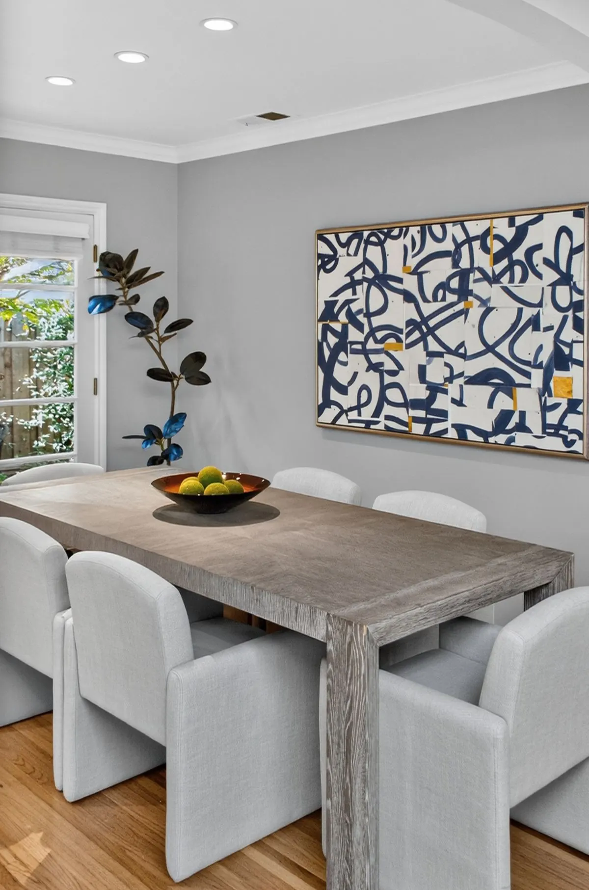 Dining table with modern art