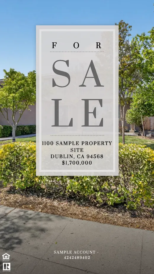 Vertical For Sale story with the home exterior